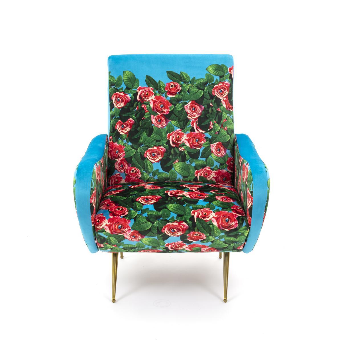 Fabric armchair with armrests | Roses by Seletti