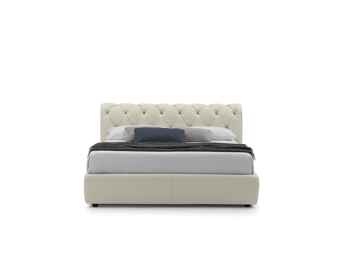 Double bed with tufted headboard | Exige by Bolzan letti