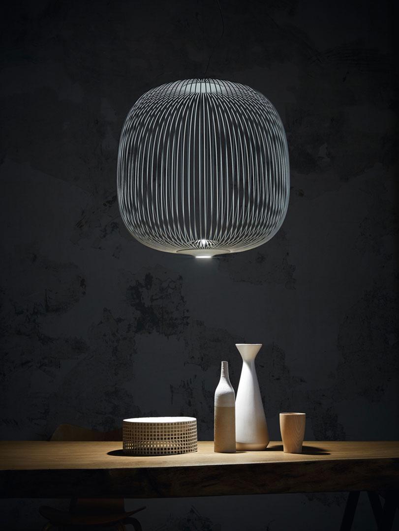 Metal pendant lamp | Spokes by Foscarini