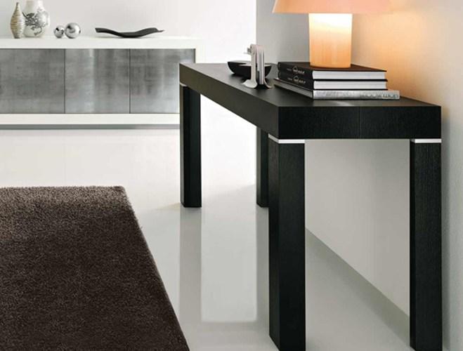 Extending rectangular wooden console table | Pqr 190/200/300 by Riflessi