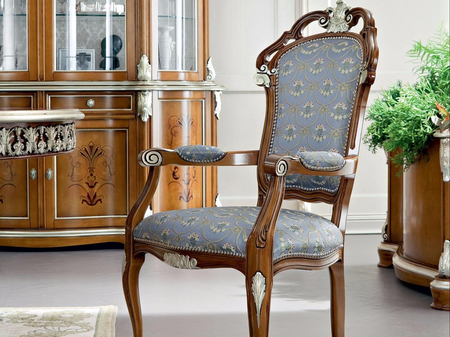 Upholstered chair with armrests | 13505 by Modenese Gastone