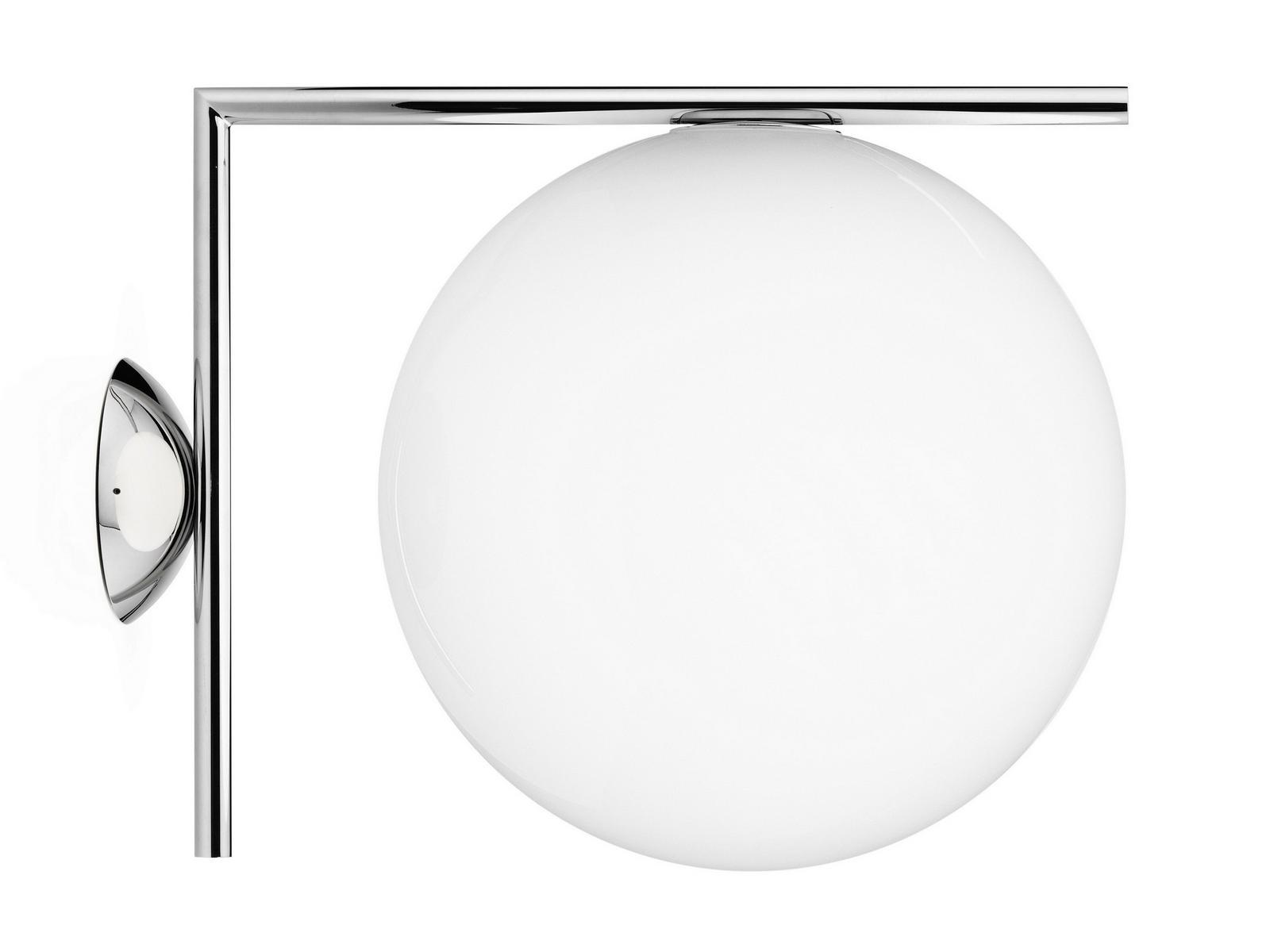 Opal glass wall lamp | Ic Lights Cw2 by Flos