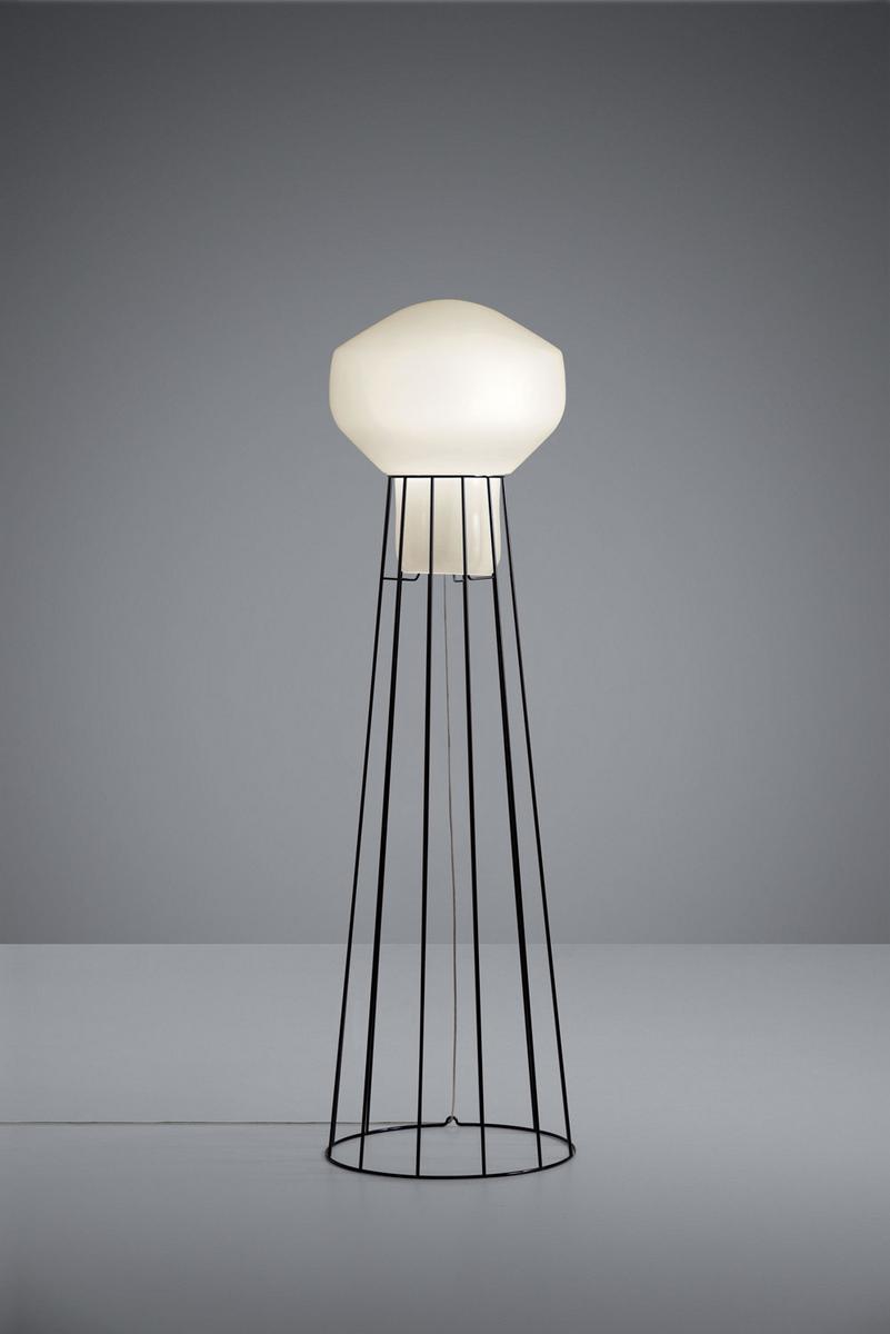 Blown glass floor lamp | Aérostat by Fabbian