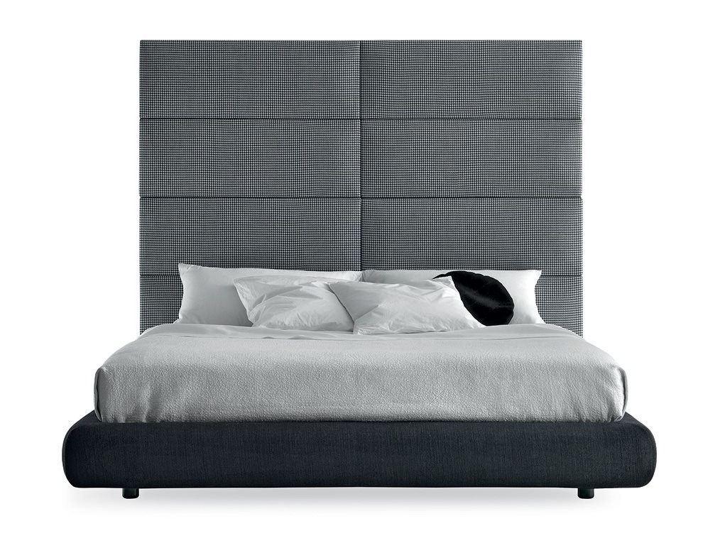 Upholstered double bed with high headboard | Dream by Poliform