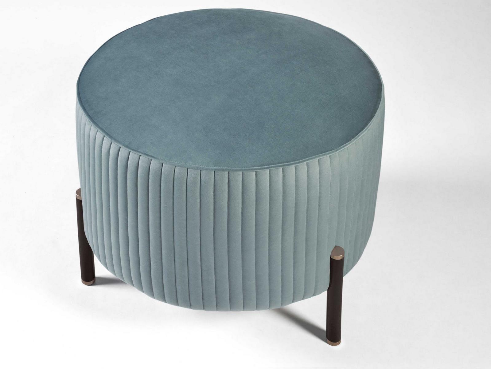 Upholstered round fabric pouf | Toulouse .60 by Capital Collection