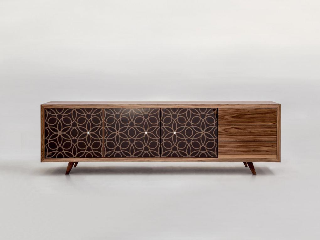 Wood and glass sideboard with doors | Granada by Tonin Casa