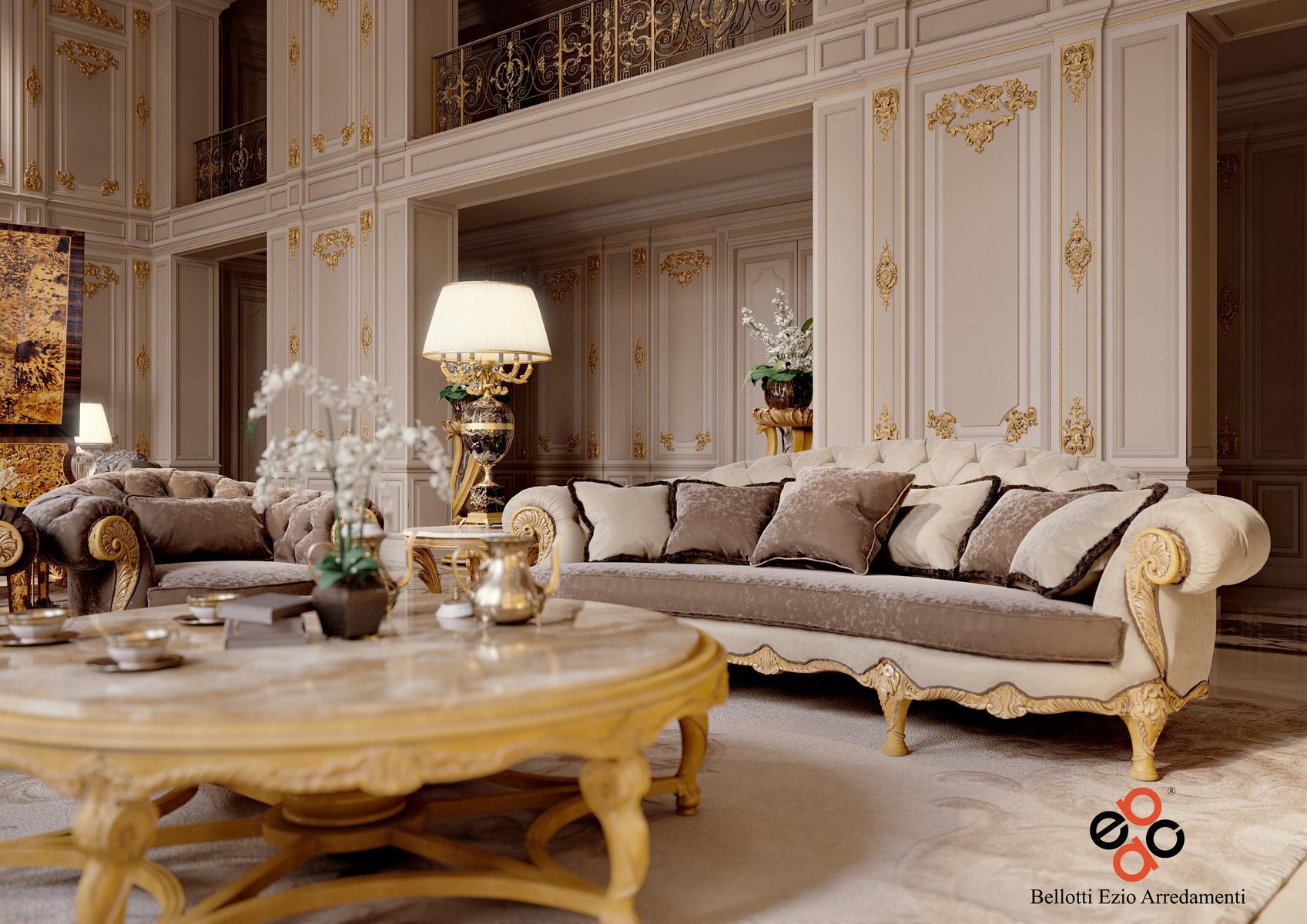 Tufted 4 seater velvet sofa | 4880 by Ezio Bellotti