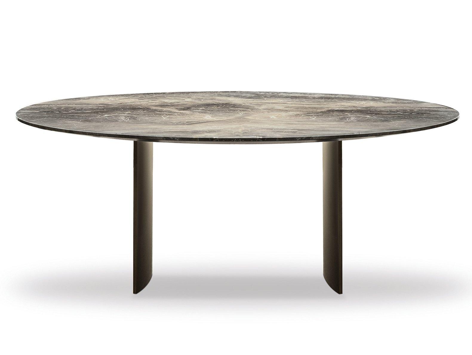 Round marble table | Linha by Minotti