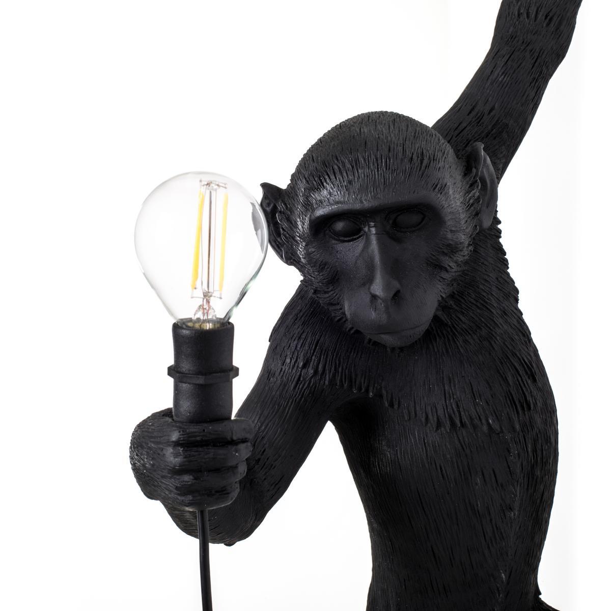 LED resin wall lamp | The Monkey Lamp Black Hanging by Seletti