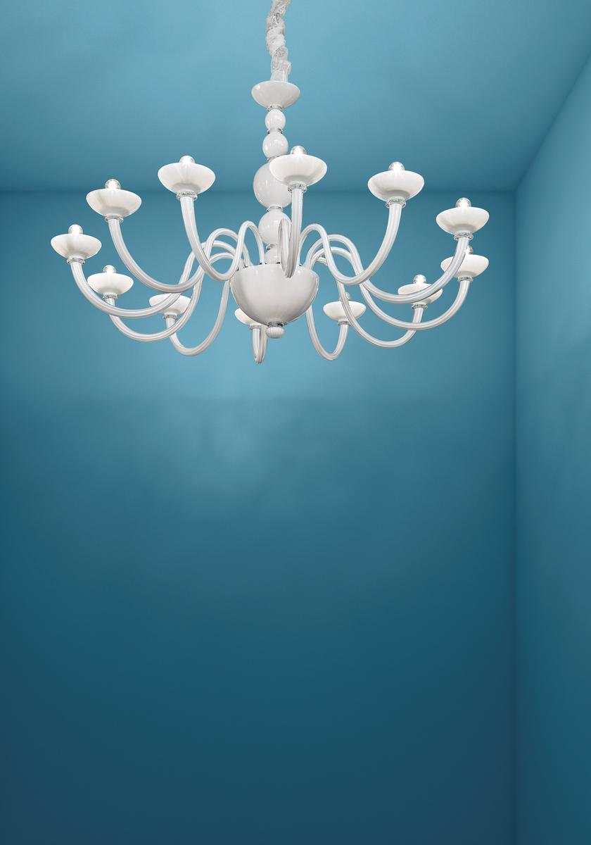 Glass chandelier | Candiano by Sylcom