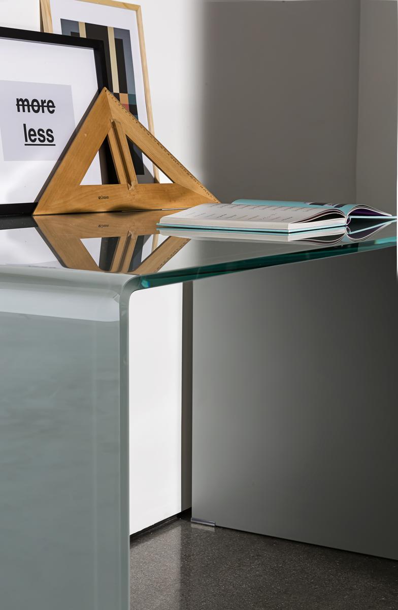 Rectangular glass table | Bridge by Sovet