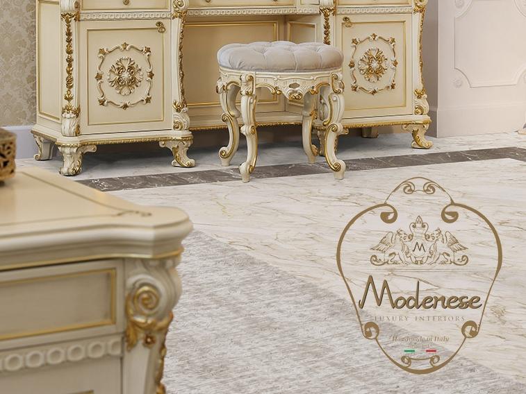 Low upholstered fabric stool | 14535 by Modenese Gastone