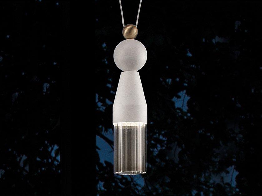 LED painted metal pendant lamp | Nappe N0 by Masiero