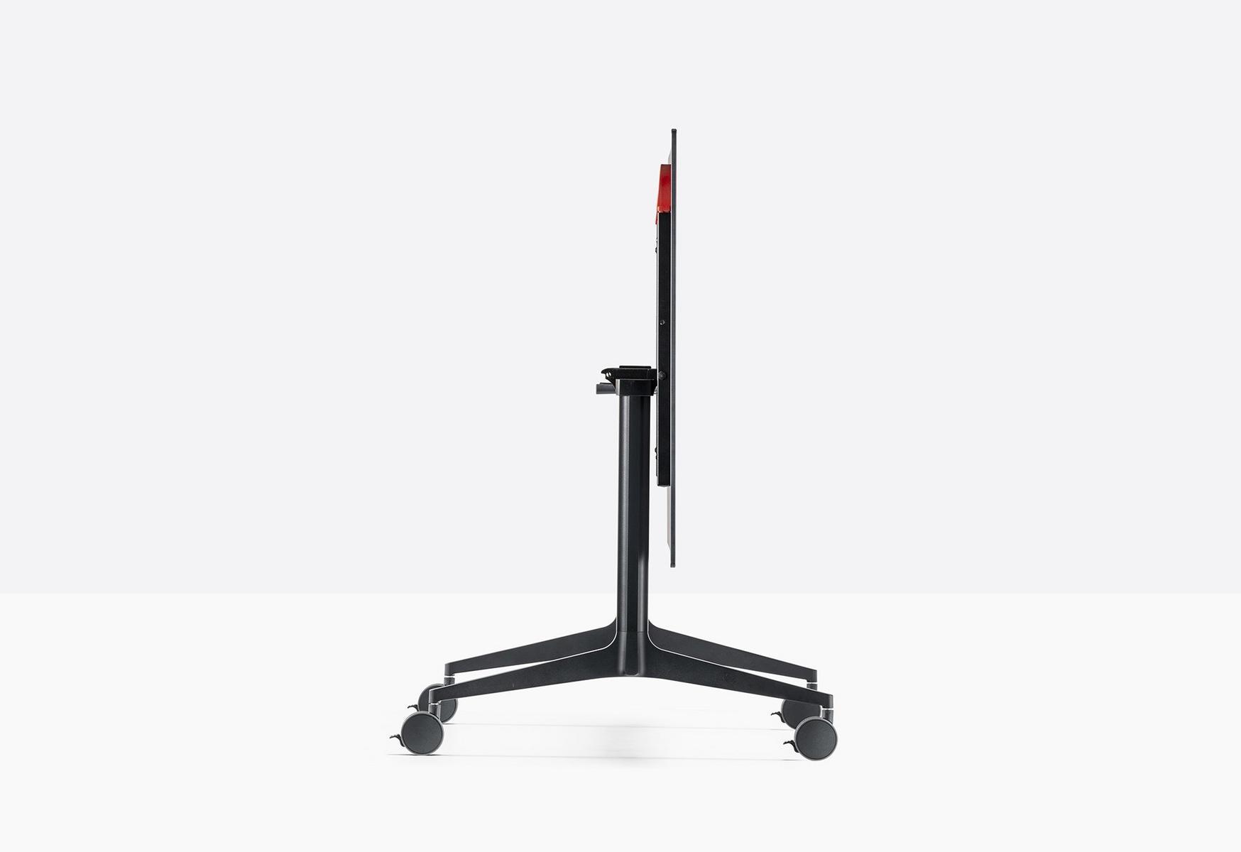 Folding rectangular metal table with casters | Ypsilon Tilting by Pedrali