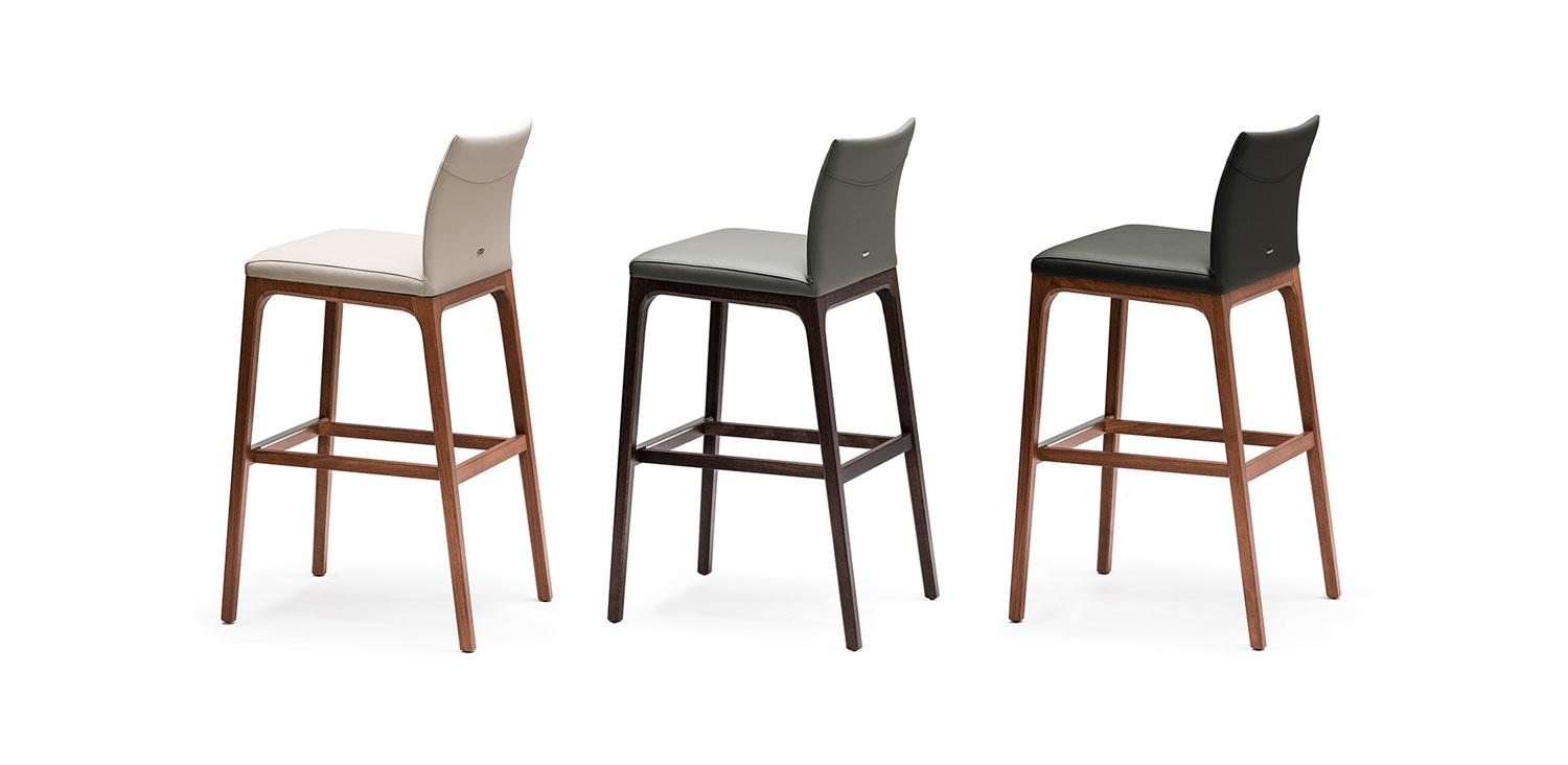 Leather bar chair | Arcadia by Cattelan Italia