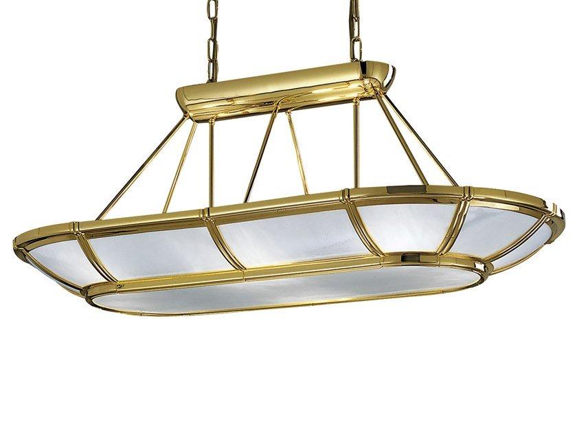 Chandelier with opal glass | Tiziano 1997/10 by Possoni Illuminazione