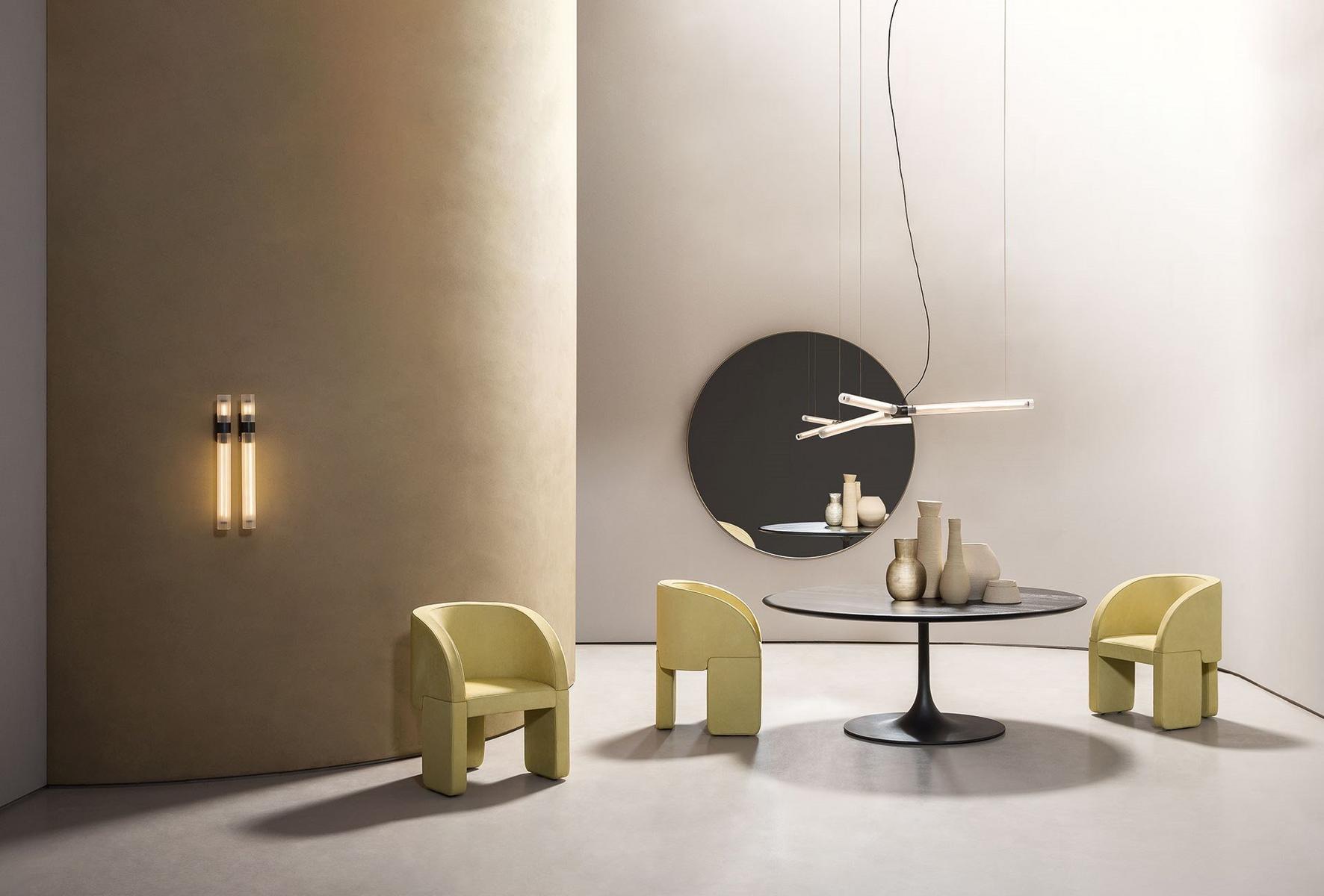 Nabuk easy chair with armrests | Lazybones by Baxter