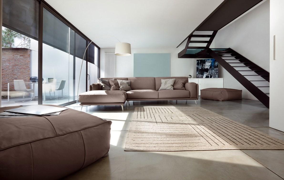 Corner sectional leather sofa | Kris Leather by Ditre Italia