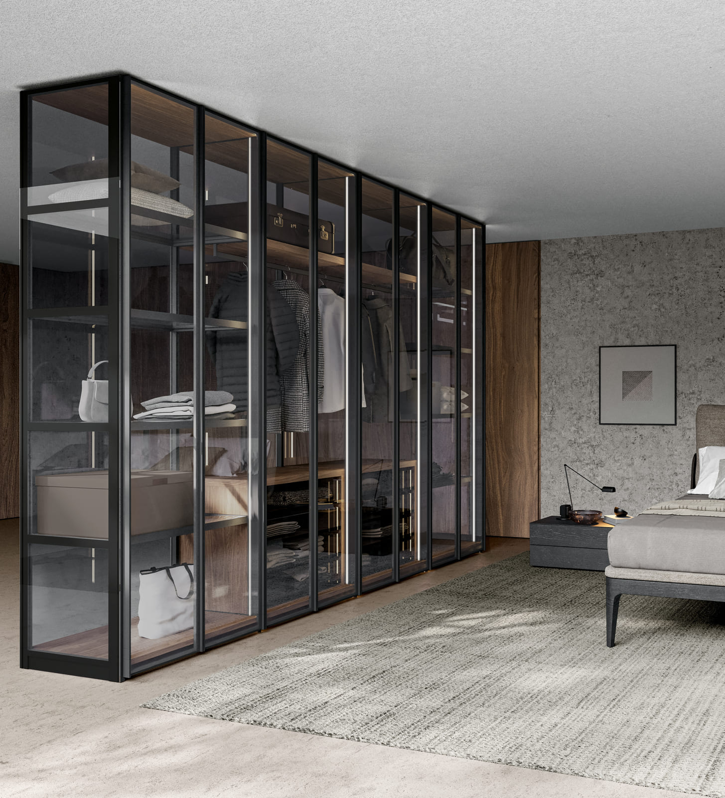 Corner melamine closet | Glass All by Dall'Agnese