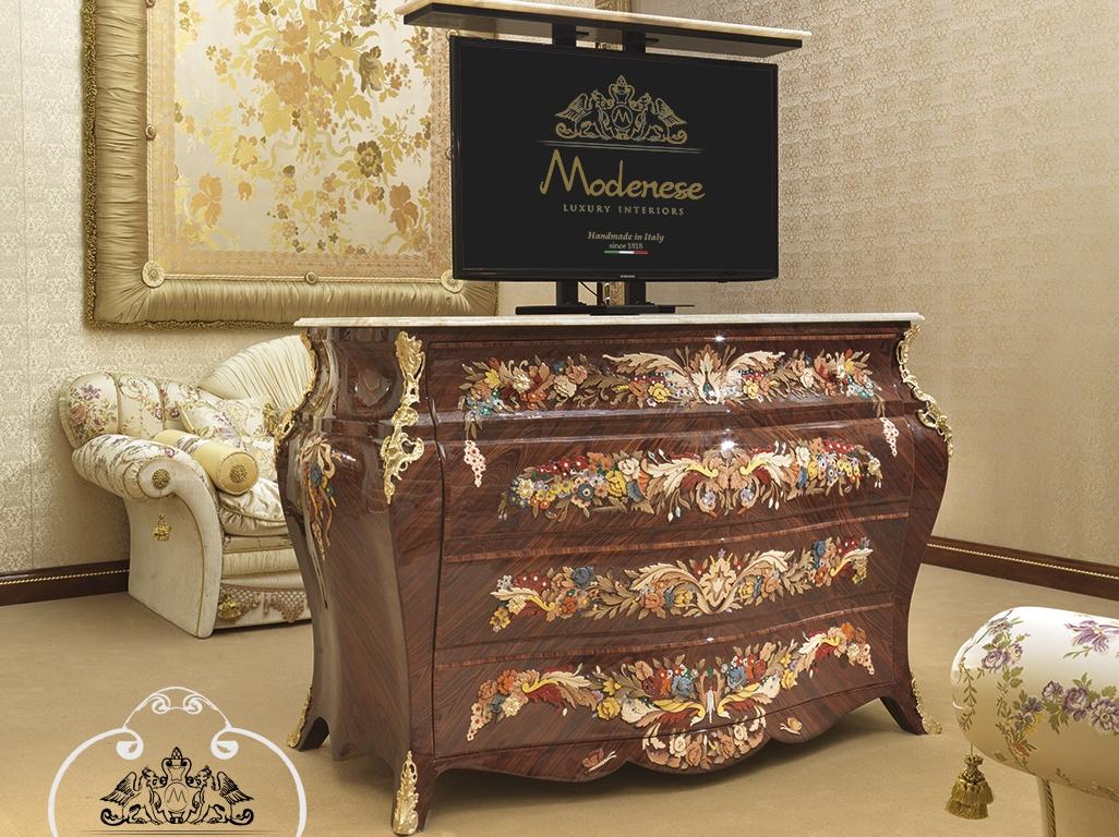 Retractable wooden TV cabinet | 14659 by Modenese Gastone