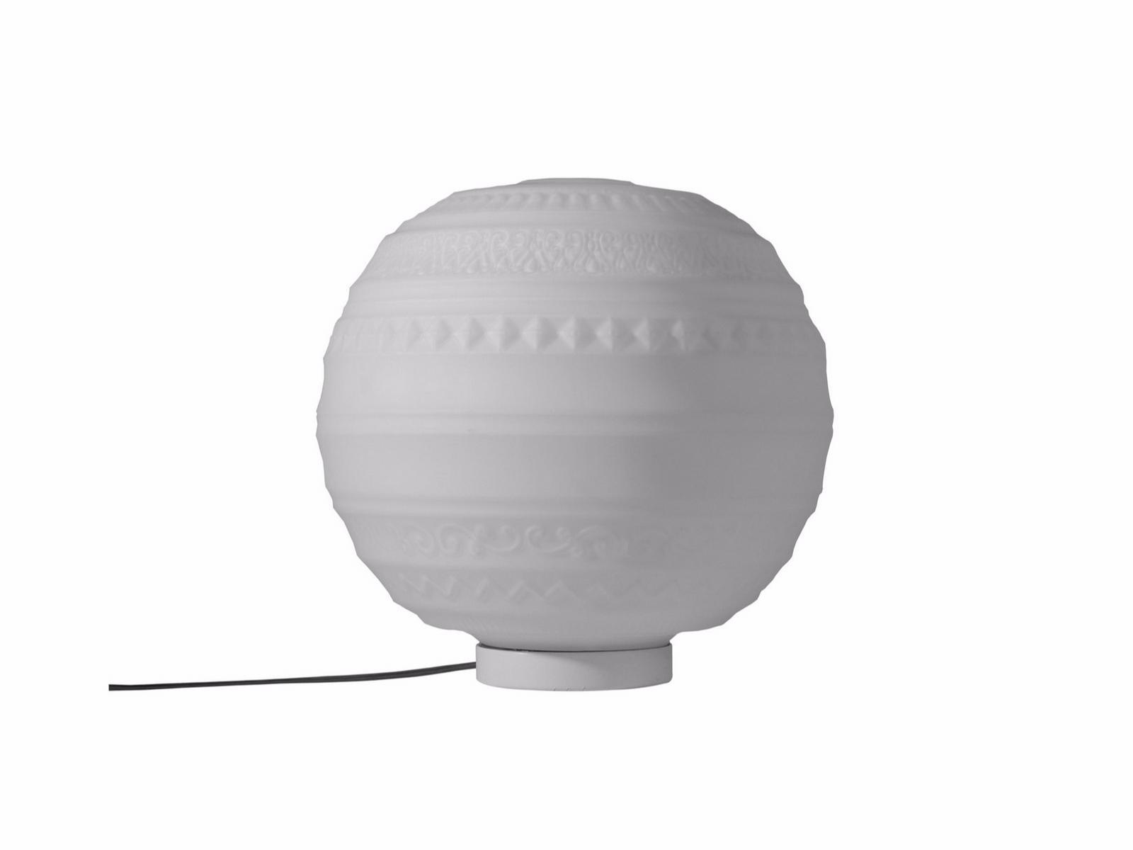 Satin glass table lamp | Braille by Karman