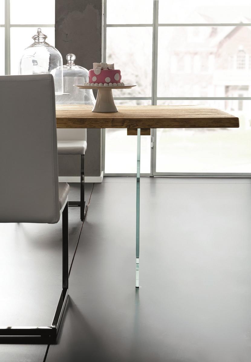 Rectangular oak peninsula table | Sp. 45 + Ice by Altacorte