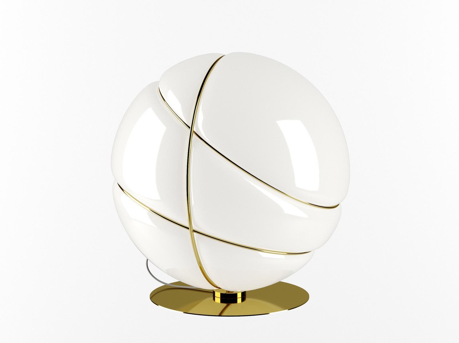 Blown glass table lamp | Armilla by Fabbian