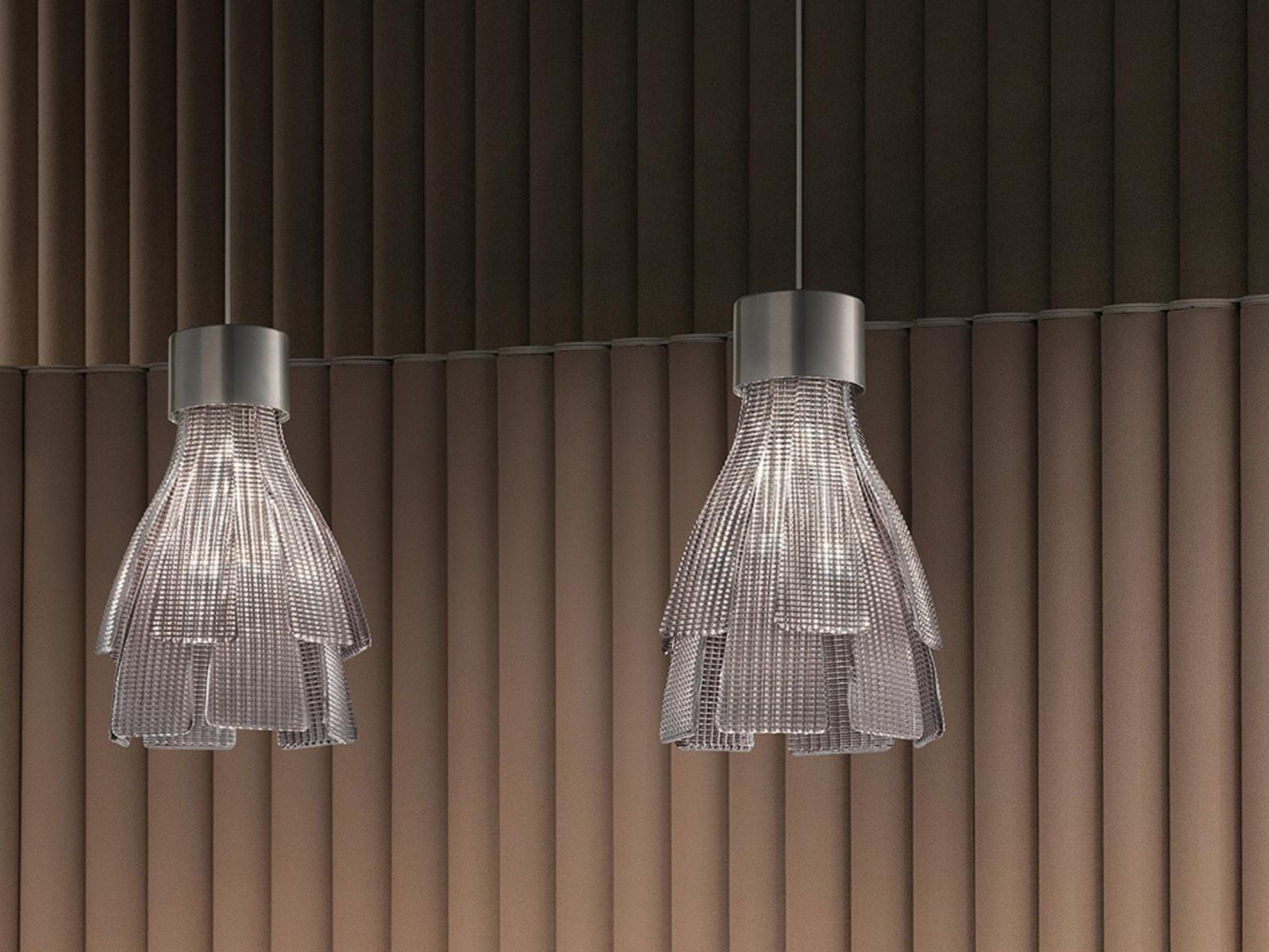 Glass pendant lamp | Isbel S1 by Masiero