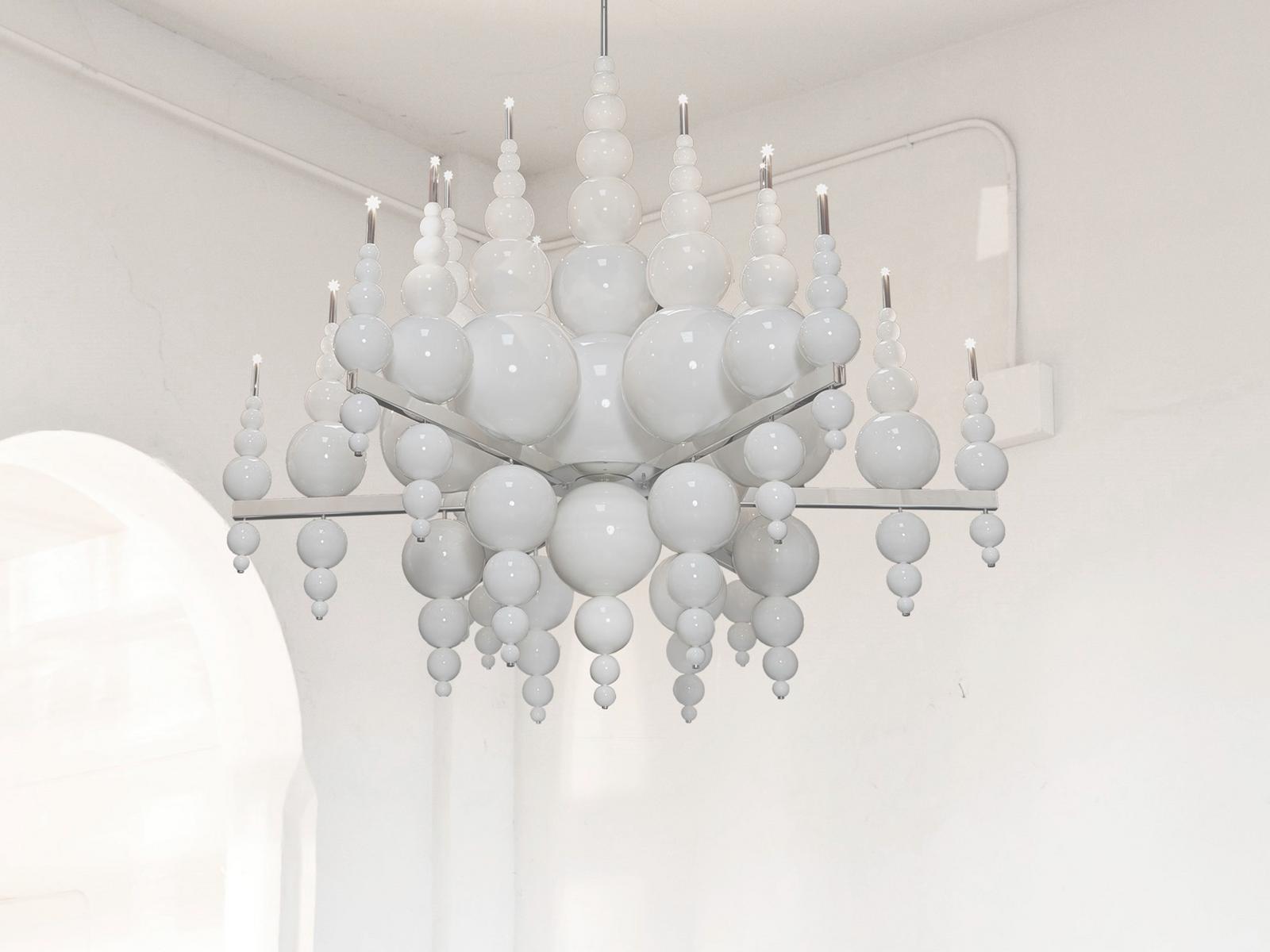 Indirect light glass chandelier | Tears From Moon H18 Xxl by Ilfari