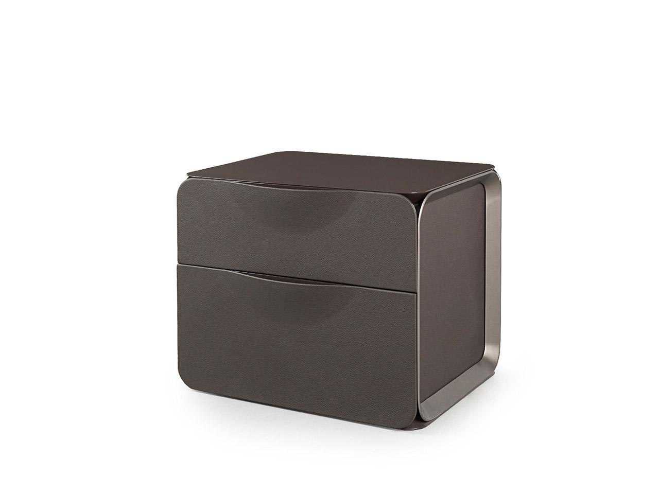 Wooden bedside table with drawers | Milano by Turri