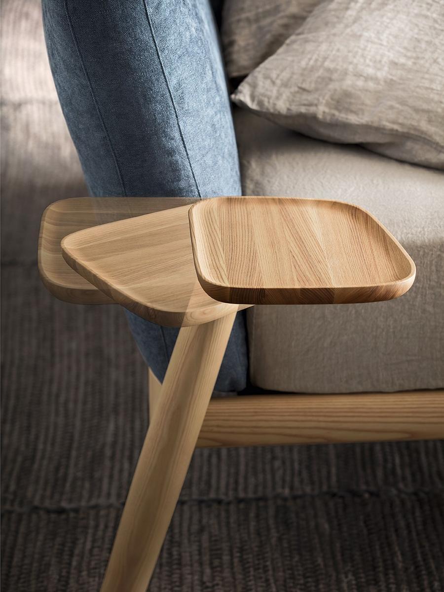 Solid wood bed with integrated nightstands | Dionisio by Pianca