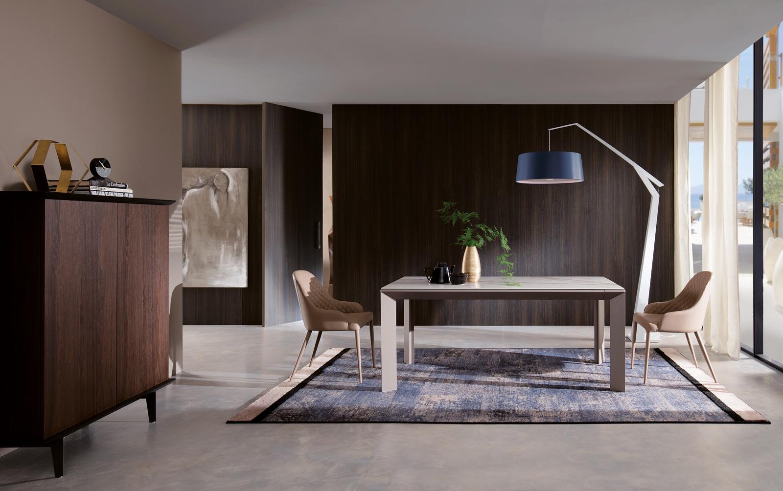 Extending crystal dining table | Metro by Ozzio Italia