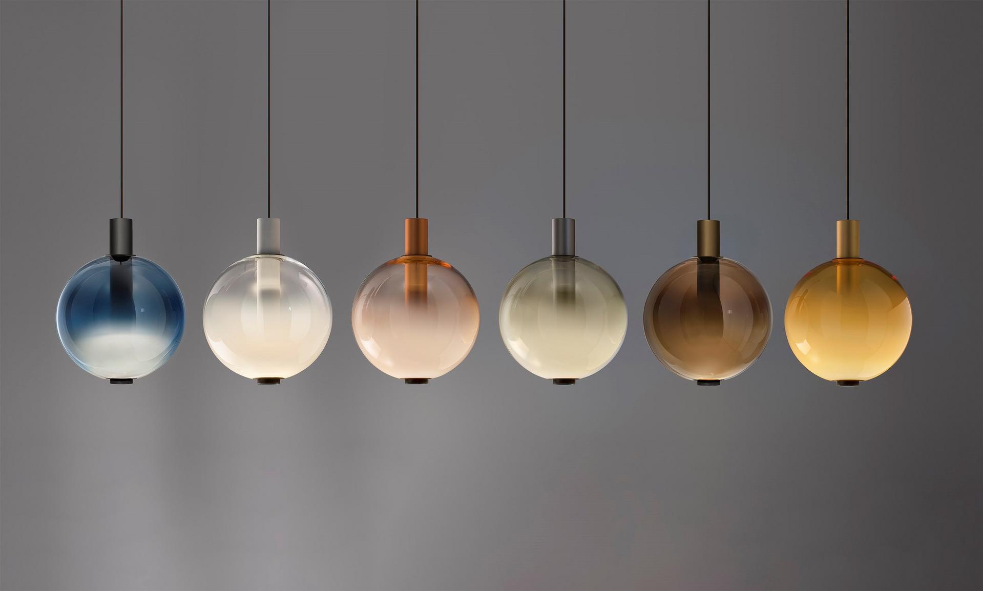 LED blown glass pendant lamp | Beam Stick Nuance by Olev