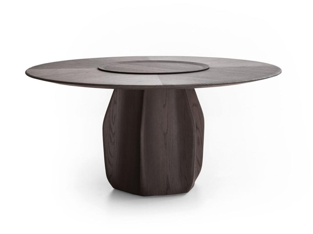 Round wooden table with Lazy Susan | Asterias by Molteni