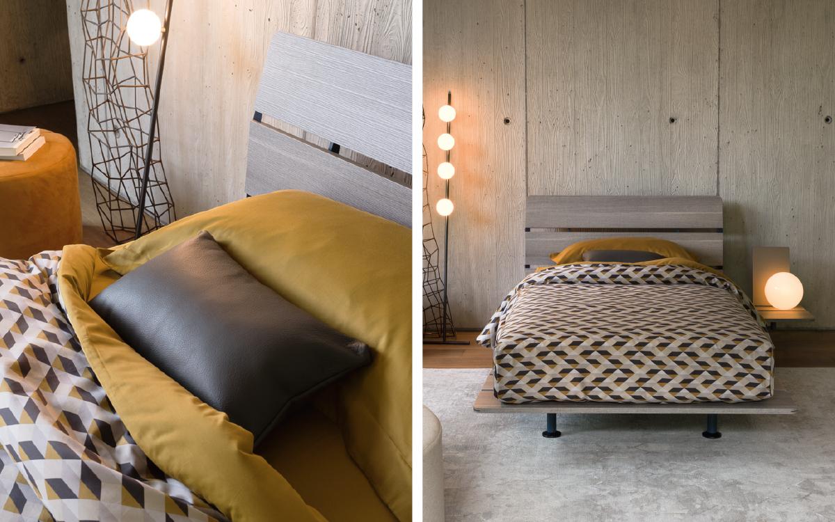 Wooden single bed | Tadao by Flou