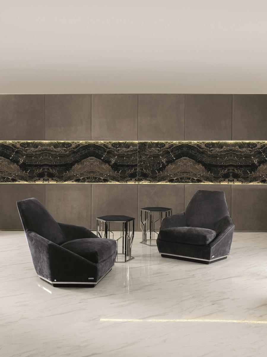 Velvet armchair | Aoyama by Longhi