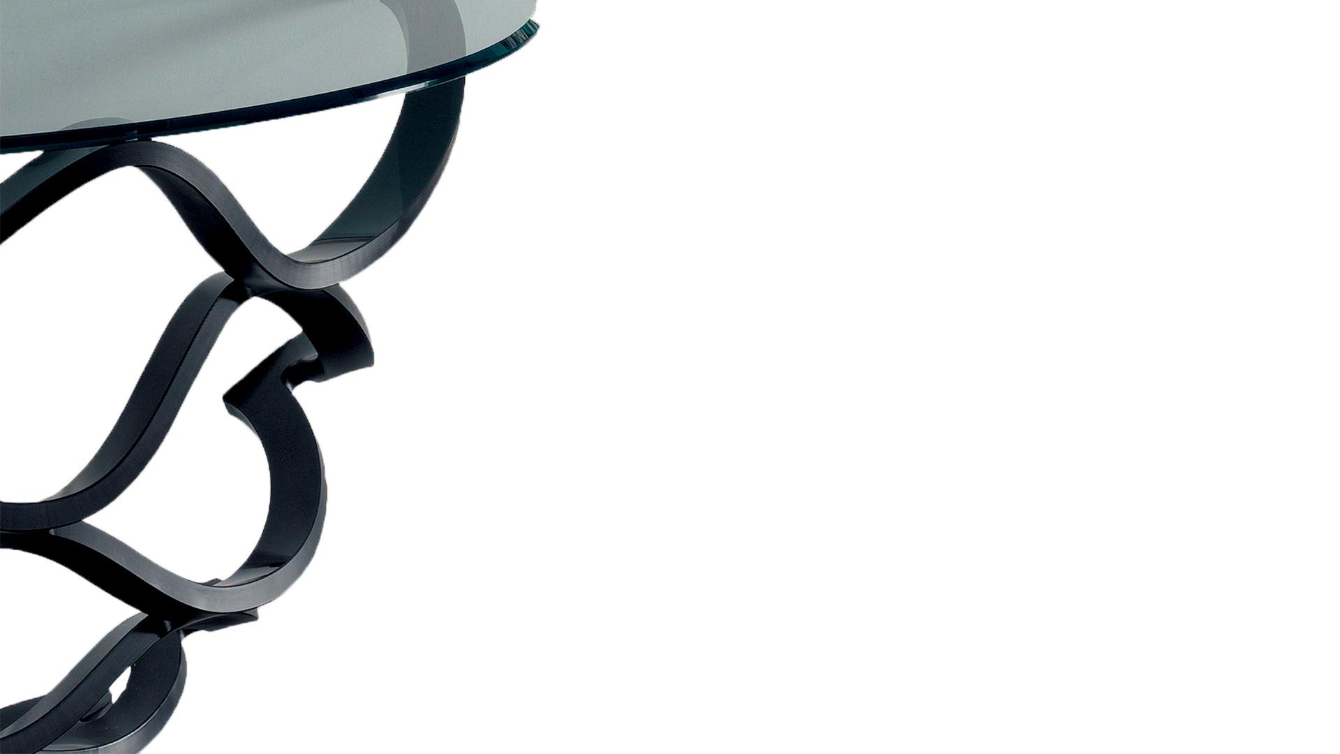 Demilune glass console table | Neolitico by Reflex