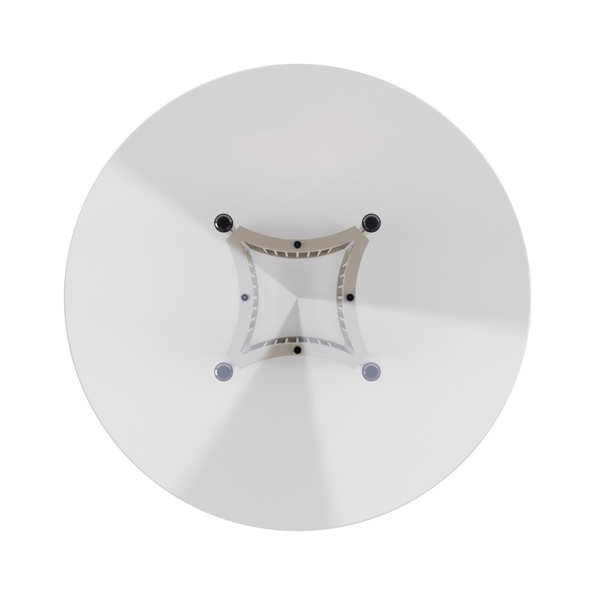 Round glass table with Lazy Susan | Orion by Bruno Zampa