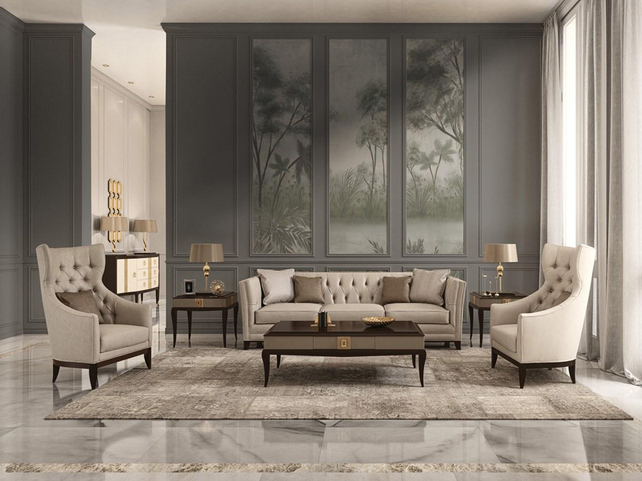 Square wooden coffee table with storage space | Pr.336 by Stella del Mobile