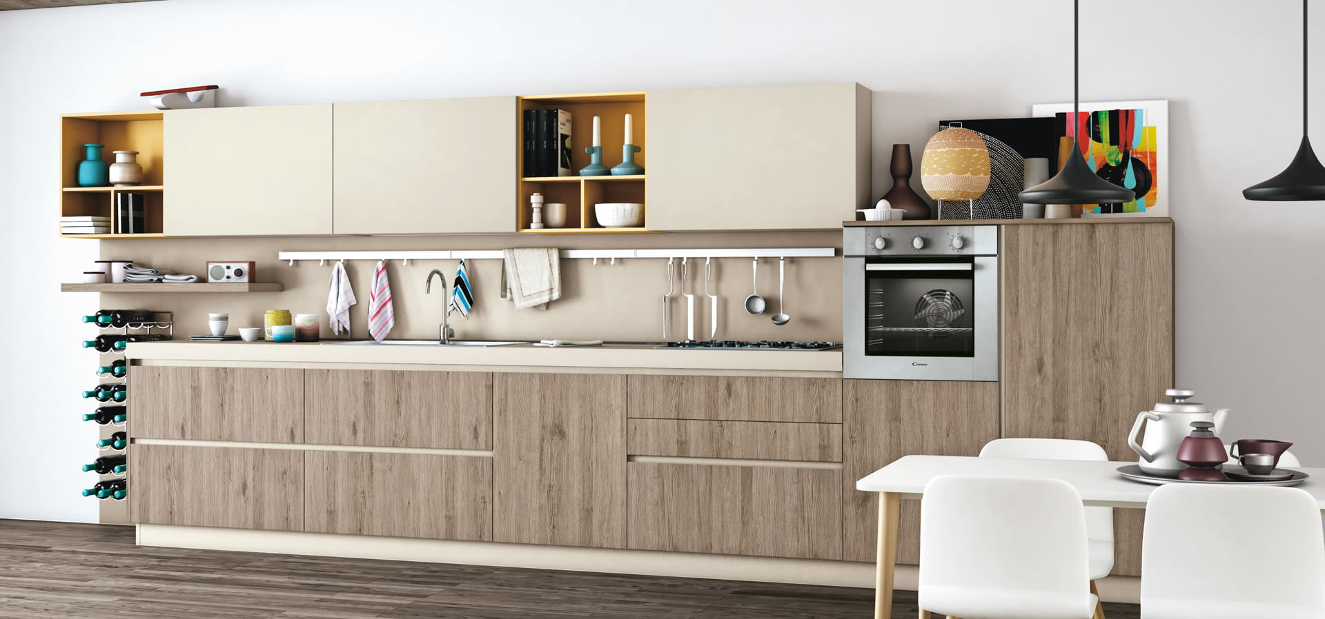 Melamine kitchen without handles Creo kitchens Ank