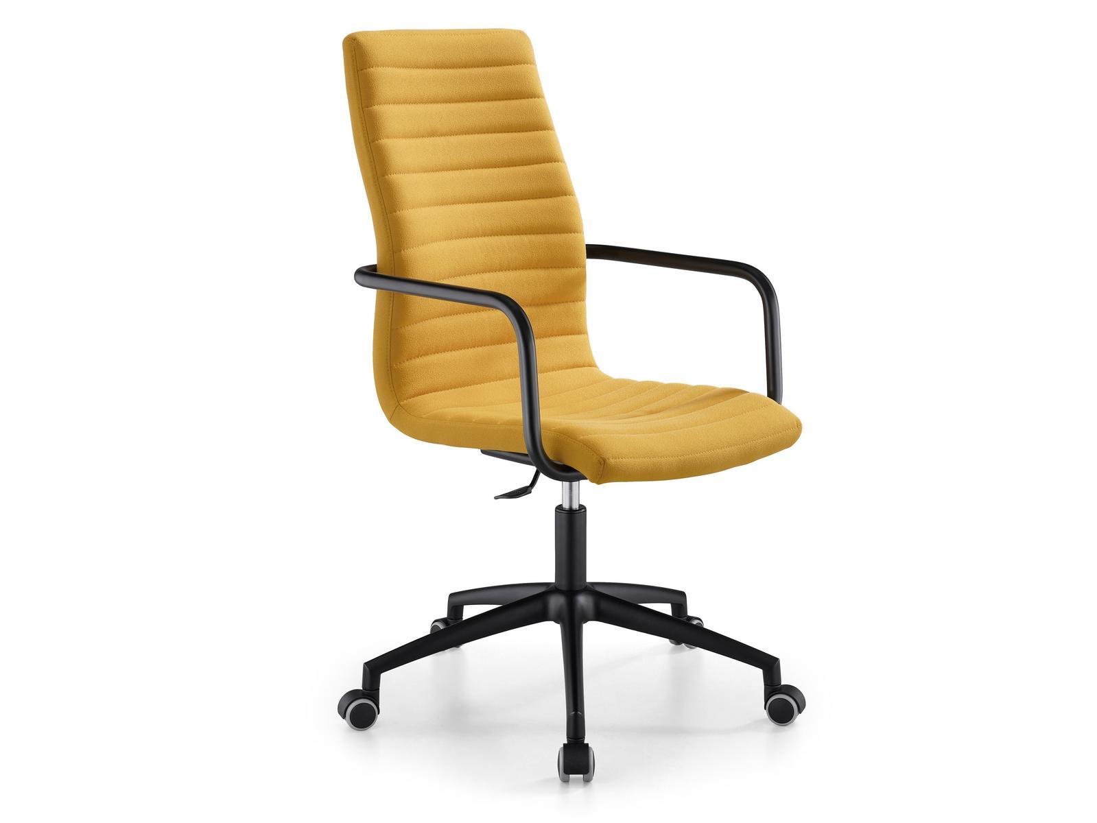 Swivel fabric office chair with armrests | Star Dpa by Midj