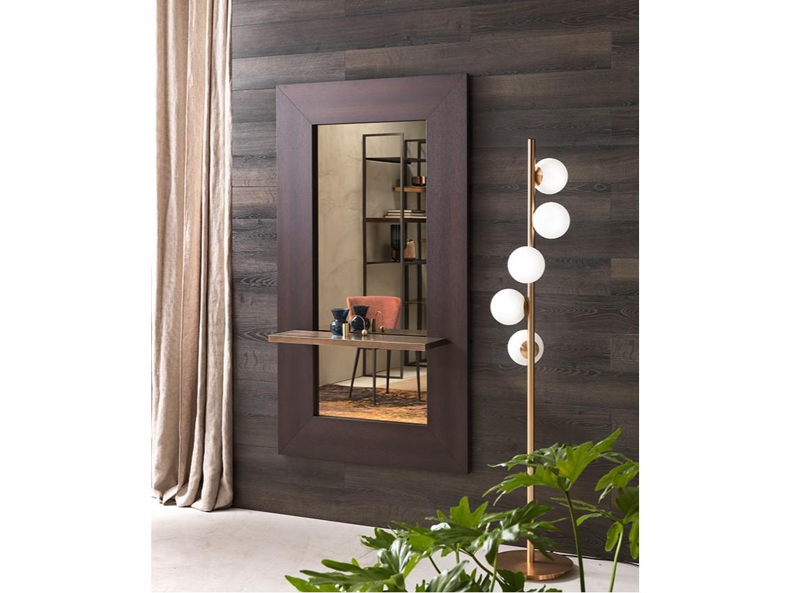 Wall-mounted framed mirror | Sibilla by Riflessi