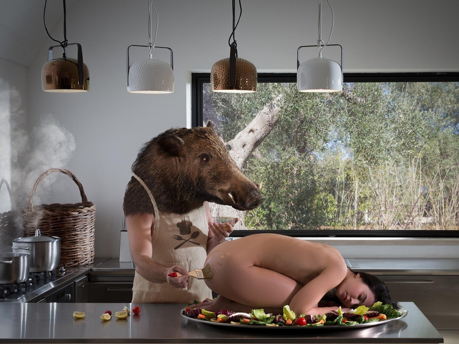 Direct light ceramic pendant lamp | Bag by Karman