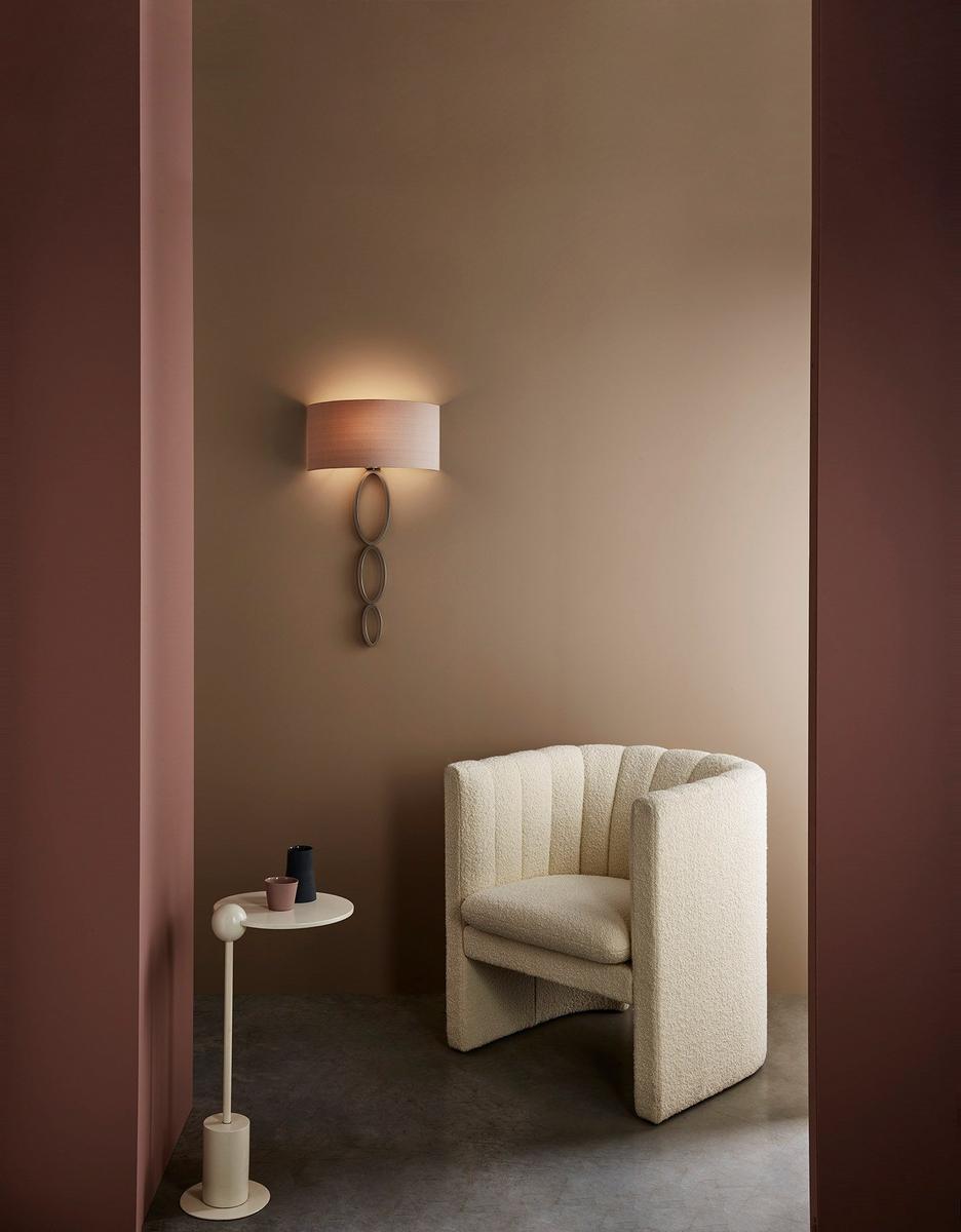 Zinc wall lamp with fabric shade | Valbonne by Astro lighting