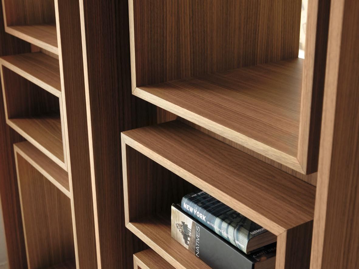 Double-sided walnut bookcase | Fancy by Porada