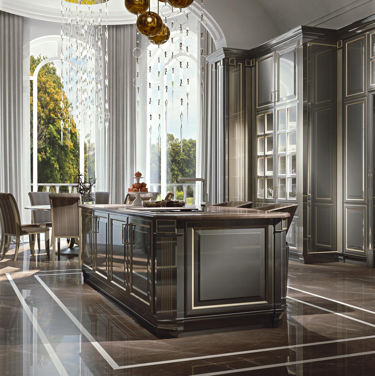 Lacquered kitchen with handles Brummel Grand Gourmet