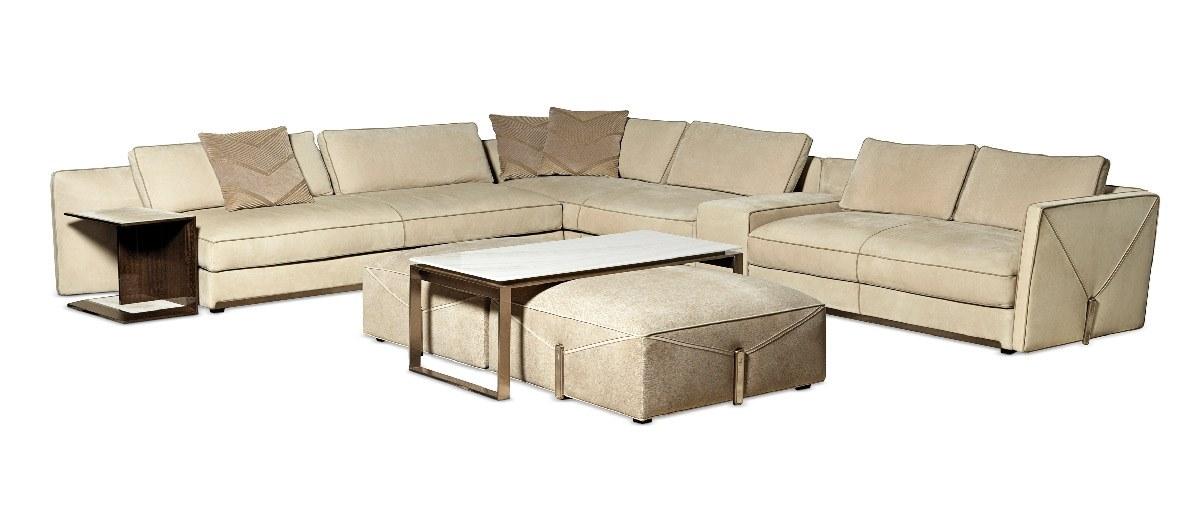 Corner sectional leather sofa | Bastian by Visionnair