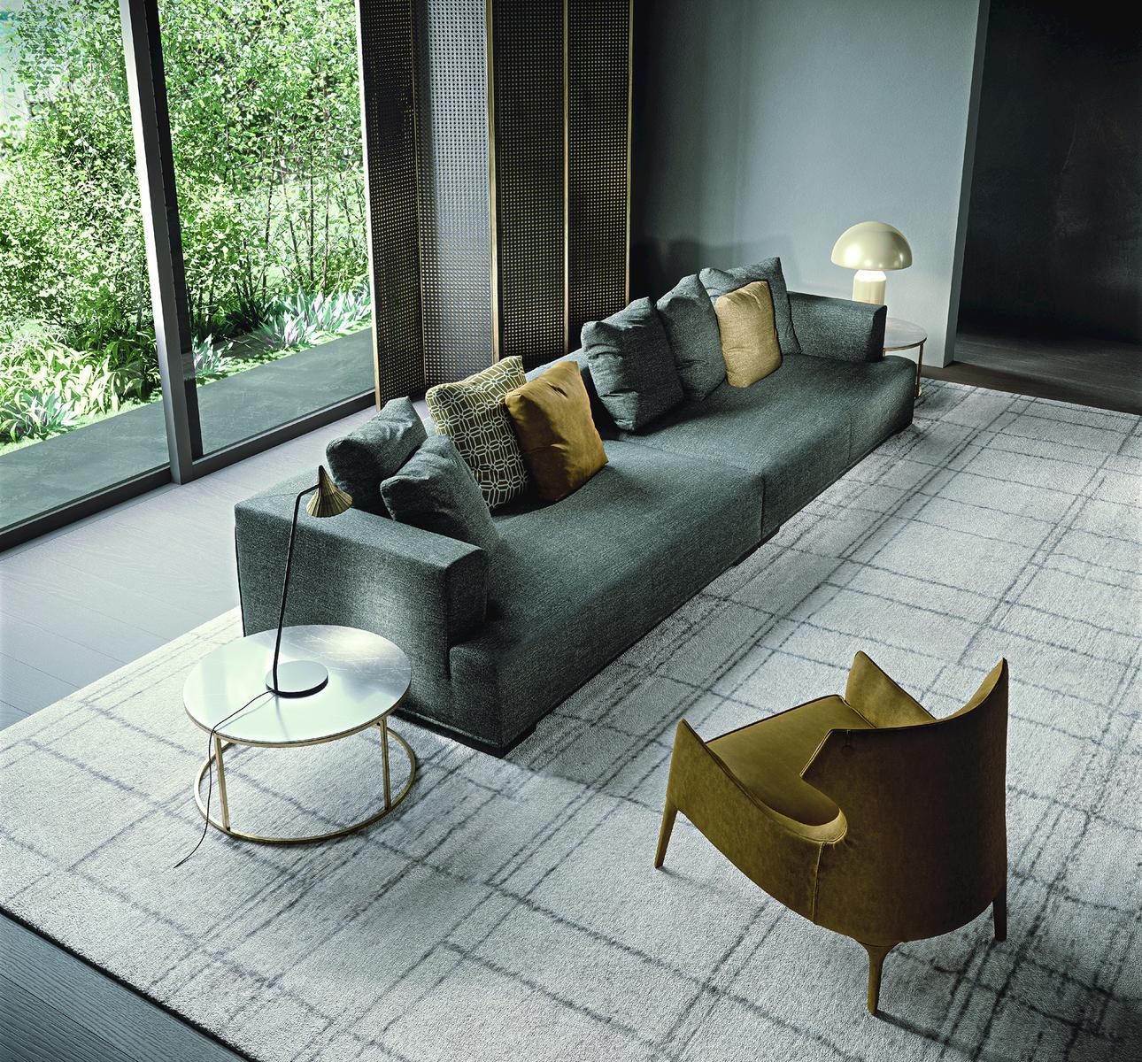 Sectional upholstered fabric sofa | Attico by Frigerio