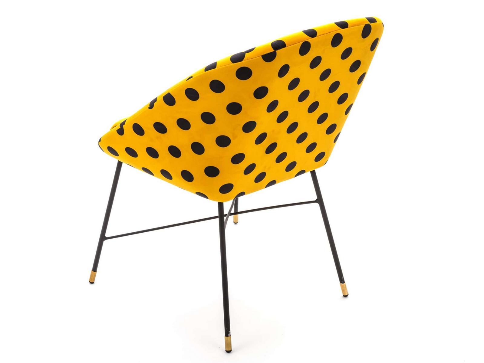 Upholstered fabric chair with armrests | Shit by Seletti