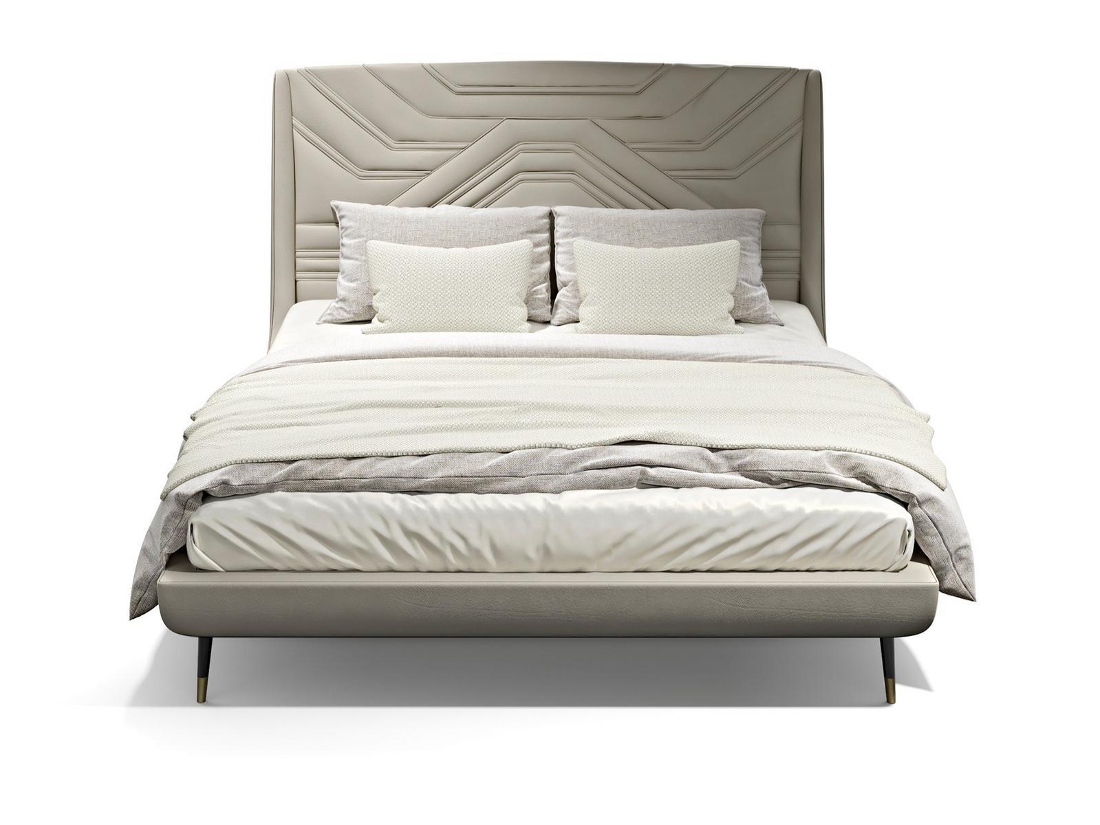 Fabric double bed with upholstered headboard | Amélie by Capital Collection